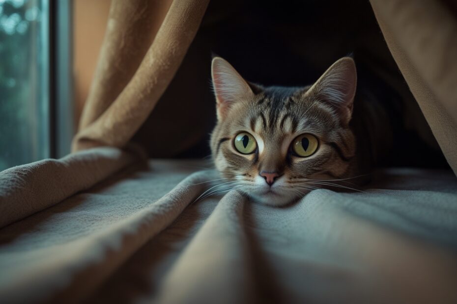gato escondido Seu Gato Escondido Demais? Pode Ser um Pedido de Ajuda (Descubra o Porquê)